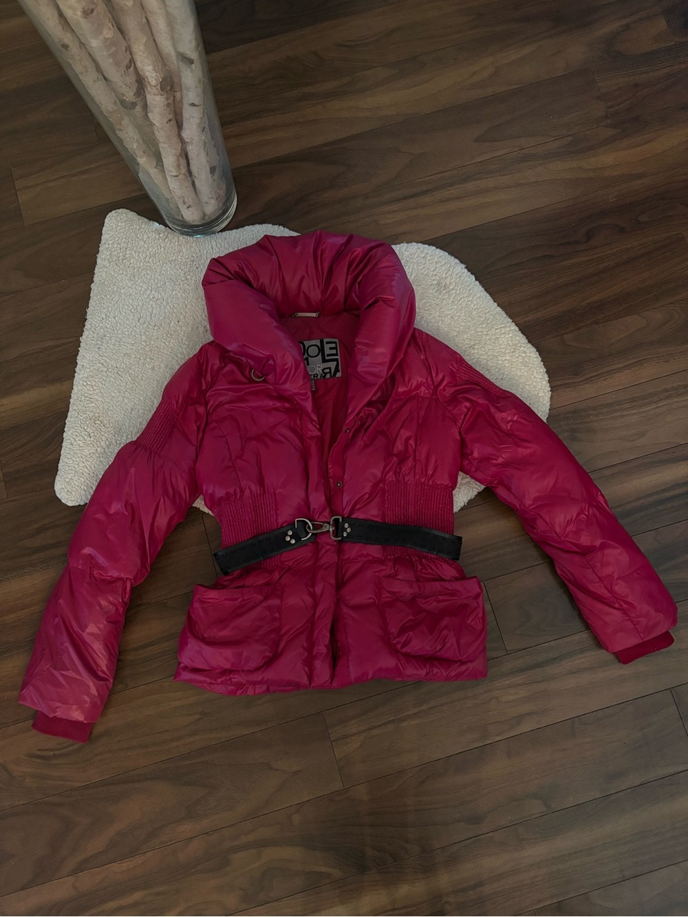 Y2k Bandolera Pink Down Puffer Jacket 💗